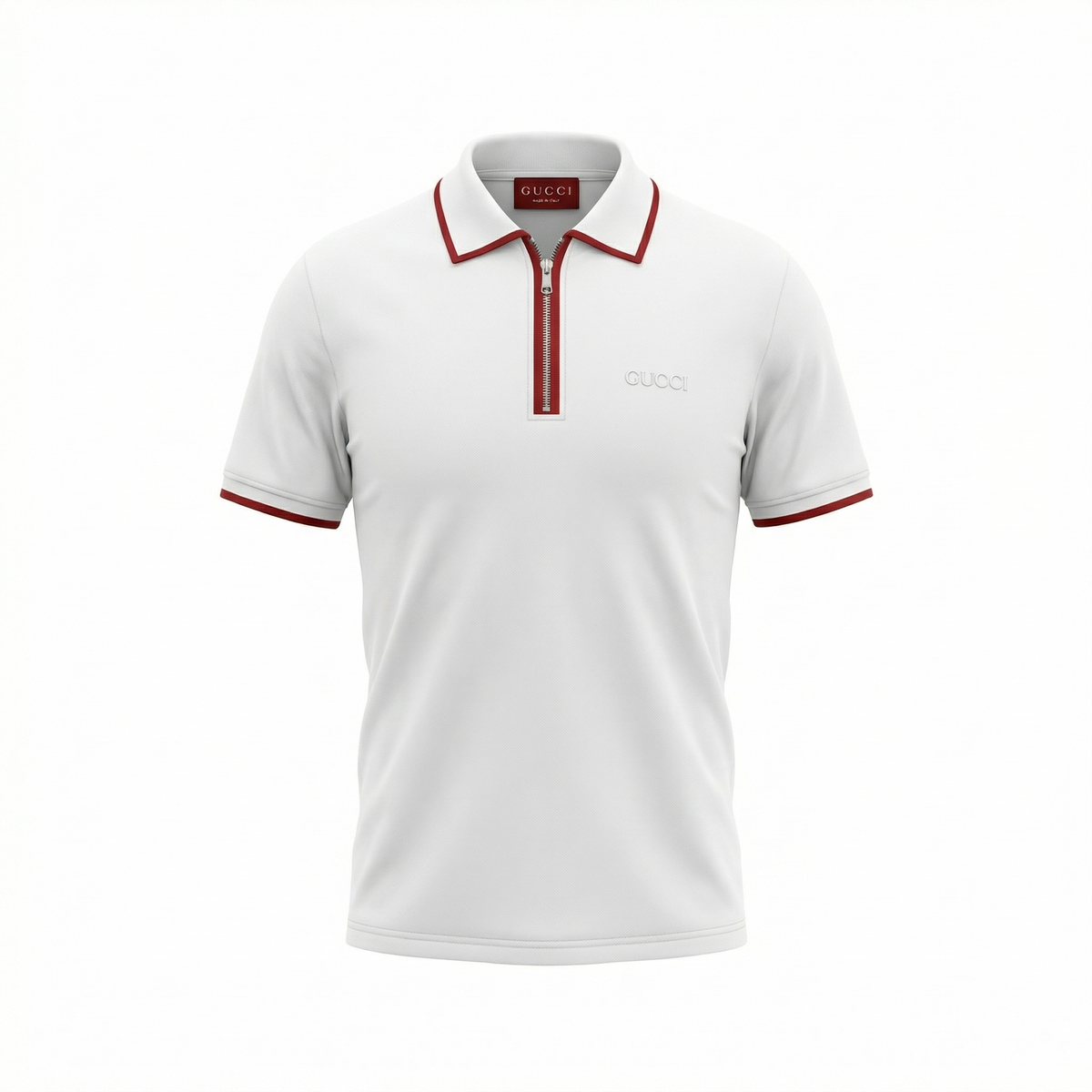 GUCCI polo shirt with embroidery logo white
