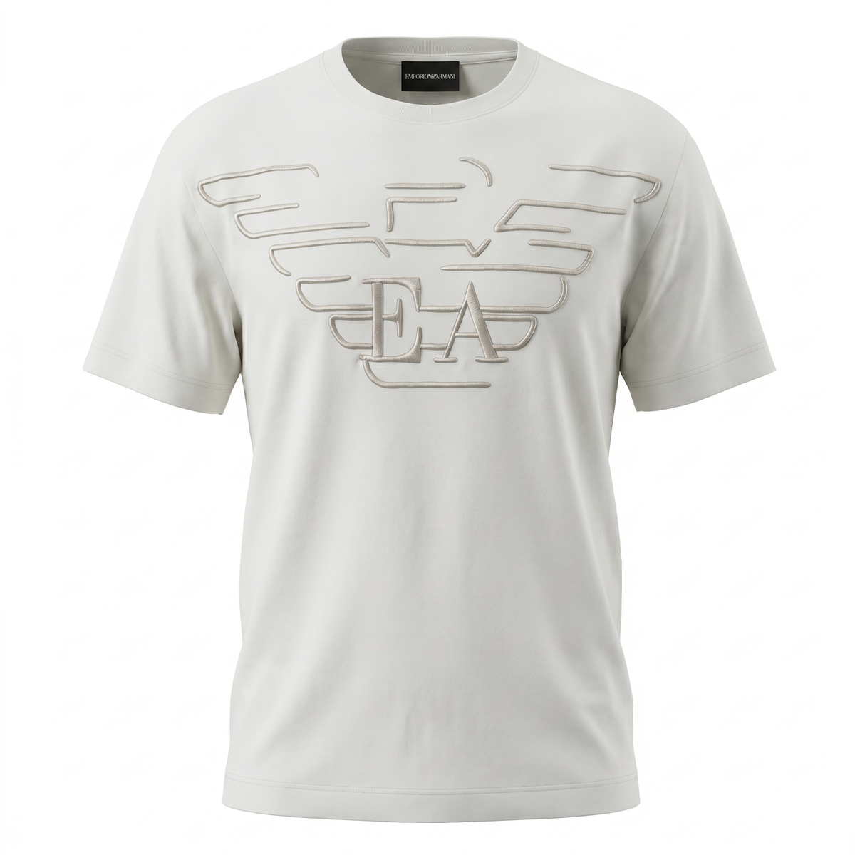 EMPORIO ARMANI  T-SHIRT IN HEAVY JERSEY WITH DOMED EAGLE