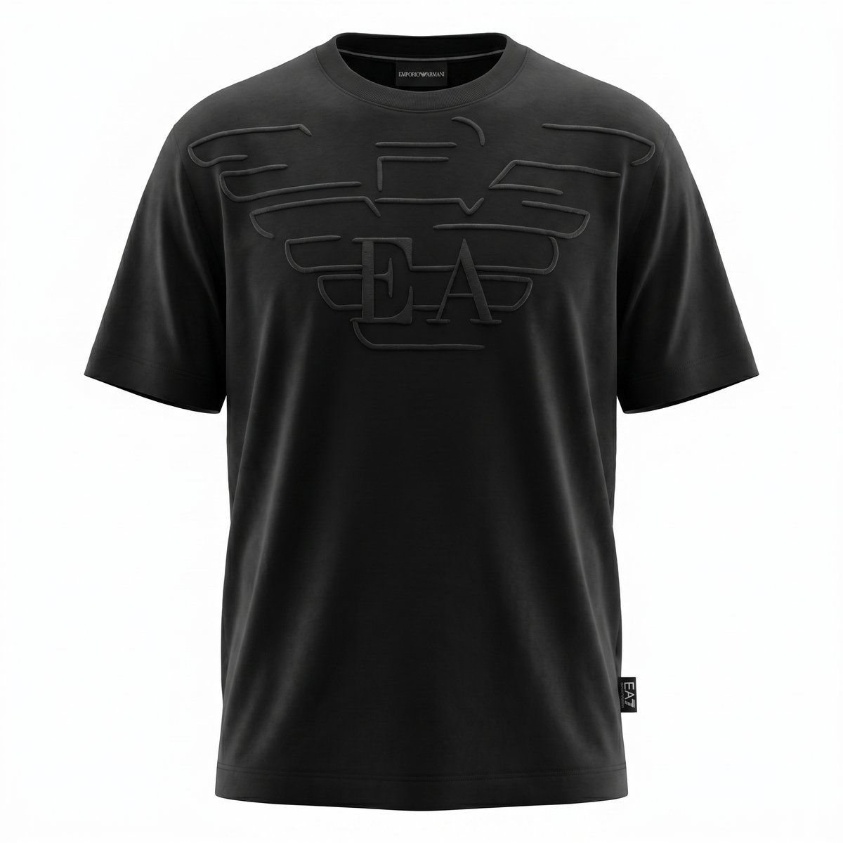 EMPORIO ARMANI  T-SHIRT IN HEAVY JERSEY WITH DOMED EAGLE