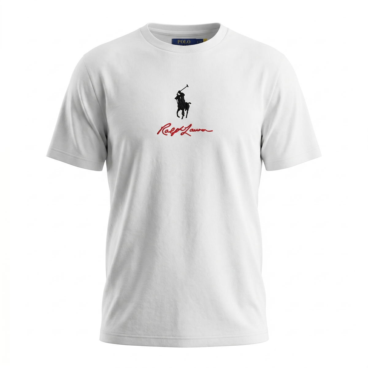 POLO RALPH EMPROIDERD LOGO T-SHIRT WHITE